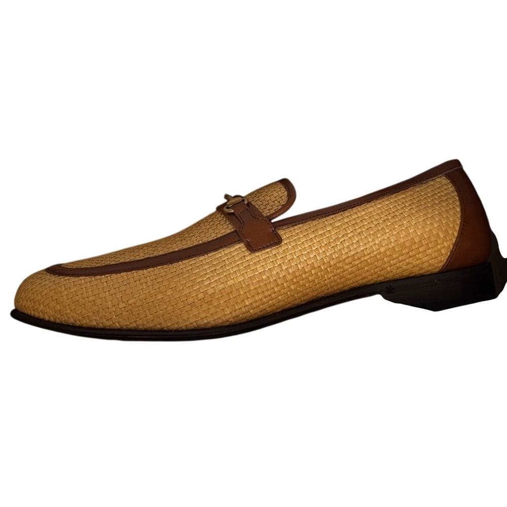 Gucci NWB Beige and Brown Men's Slip-On Loafers - Picture 9 of 11